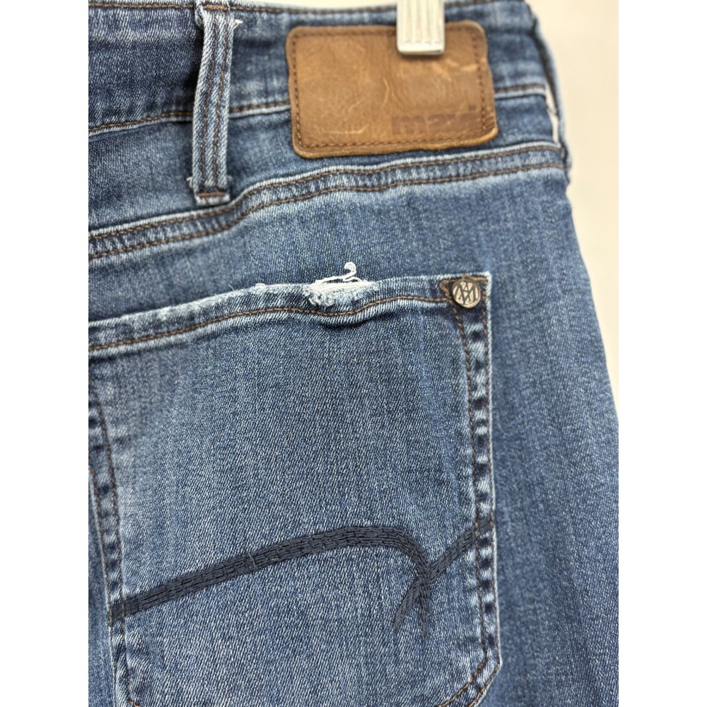 Mavi Zach Straight Leg Mens Jeans 38x32 Dark Wash Stretch Denim Distressed - Picture 3 of 7